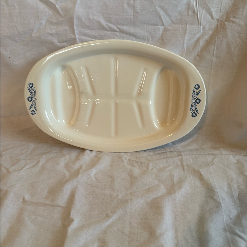 Vintage CorningWare Blue Cornflower  Meat Platter P-19